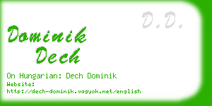 dominik dech business card